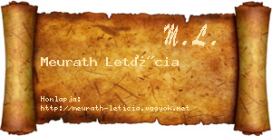 Meurath Letícia névjegykártya